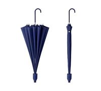 Paraguas resistente e impermeable de 16 varillas] Paraguas resistente, elegante e impermeable de 16 varillas con mango curvo - Marco de fibra de vidrio duradero, apertura manual for protección contra