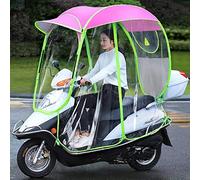 Paraguas totalmente cerrado para motocicleta y scooter, parasol y cubierta de lluvia, impermeable, totalmente cerrado, diseño de fácil pliegue, ajuste universal