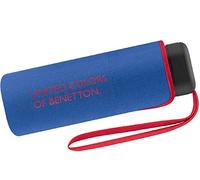 United Colors of Benetton Paraguas Ultra Mini Mujer Manual, Ocho Varillas, 88 cm de diámetro. Color Azul.