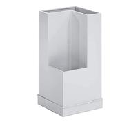 Paragüero al aire libre para el hogar y espacios creativos, diseño de cubo doble perfecto para hoteles y restaurantes, uso en interiores y exteriores (color: A-blanco)