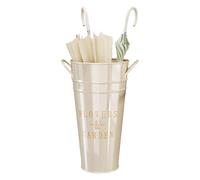 Paragüero alto - Cesta de almacenamiento de metal, soporte para bastón de hierro | Organizador de entrada ventilado con patrón hueco geométrico, receptáculo de protección de suelo impermeable para por