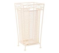 Paragüero cuadrado de forja blanco 24x24x45h cm