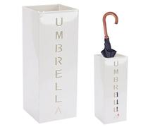 Paragüero cuadrado de metal de 42 cm, de almacenamiento de paraguas perforado, mantiene los paraguas, periódicos y revistas organizados perfectamente en entradas, salas de estar y esquinas