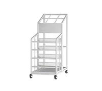 Paragüero de gran capacidad con bandeja de goteo extraíble y ruedas giratorias, perfecto para oficina en casa y entrada, color blanco, 32 x 32 x 70 cm