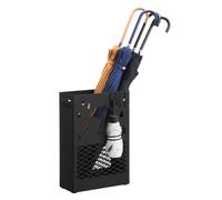 Paragüero de Metal 4 Ganchos para Entrada Oficina Negro