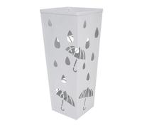 Paragüero de metal blanco 20x20x50h cm
