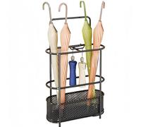 Paragüero de metal de 30 x 60 cm, soporte independiente de acero al carbono para uso comercial y doméstico, estante para puerta delantera, para pasillo, pasillo y diseño Slish