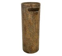 Paragüero de metal dorado 20.5x20.5x55h cm