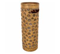 Paragüero de metal dorado 20x20x55h cm