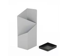 Paragüero De Metal para Bastón Cubo De Almacenamiento Independiente Cuadrado con Bandeja De Goteo Extraíble Diseño Minimalista Moderno (Color : White)
