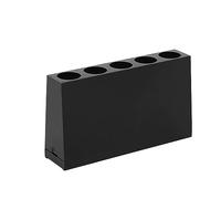 Paragüero, de metal, pequeño organizador paraguas for interior, hogar, cafetería, oficina, vestíbulo entrada, paragüero con bandeja goteo extraíble (color: blanco, tamaño: 40 x 10 23 cm)(Black)