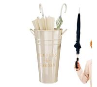 Paragüero de metal resistente, cubo organizador para bastón, soporte de 12 pulgadas con base impermeable, estante de acero resistente, soporte con función antideslizante, estante para el pasillo del h