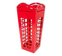 Paragüero de metal rojo 22x22x49h cm