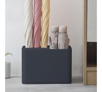 Paragüero para pasillo estrecho para interiores, pequeño con bandeja de goteo extraíble, soporte para paraguas, caja para paraguas, color negro