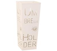 Paragüero redondo de metal blanco 21x21x50