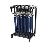 Paragüeros 24 Hoyos Paragüero con La Cerradura, El Hotel Sostenedor del Paraguas con La Bandeja De Goteo Y Universal Ruedas, Estante Taco Largo Paraguas Paraguas Plegable De Almacenamiento