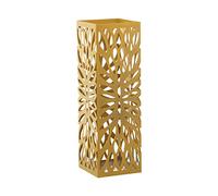 Paraguero Cuadrado de Metal en Dorado 15,5x15,5x49cm