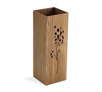 Paraguero madera MDF con flor - Medidas: 22x22x48cm