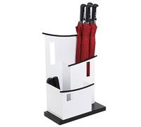 Paraguero Paragüero de metal de doble capa, soporte rectangular for paraguas, con bandeja de goteo extraíble, for paraguas largo y plegado, for el hogar, oficina, tienda, vestíbulo, entrada Paragüeros