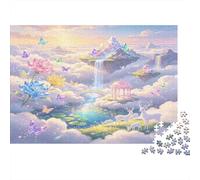 Paraíso de Fantasía Entre Nubes Puzzle de 1000 Piezas para Adultos Juego de Puzzle 1000 Piezas Cielo de Ensueño Cascada Relajante Decoración Hogar Regalo 70x50cm/1000pcs