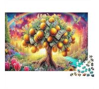 Paraíso de la Riqueza Rompecabezas 1000 Piezas árbol Ilustrados Papel DIY Desafío Imposible Adultos Familia Regalo Familiar Navidad 52x38cm/1000pcs