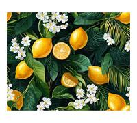 Paraíso del limón Pintura por Números Adulta DIY Pintada a Mano Kits de Lienzo para Principiantes Pintura Acrílica Artes Manualidades para Decoración del Hogar,con Marco 45x60 cm