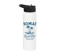 Paraíso del trabajo remoto Nomad Social Club Stainless Steel Insulated Water Bottle