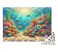 Paraíso Submarino Puzzles 1000 Piezas Papel Reciclado para Adultos Puzzle para Adultos Juego difícil desafiante Juego Educativo para descompresión Excelente Idea de Regalo 38x26cm/1000pcs