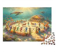 Paraíso Submarino Sirena Puzzle de 1000 Piezas Papel para Adultos Escena Oceánica Fantástica Juego de Puzzle 1000 Piezas Familia Decoración Relajación Regalo 52x38cm/1000pcs