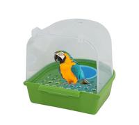 Parakeet Bath, Parakeet Bath Tub for Pet, Spill-Proof Clear Shower Feeder, Parrots Finches Monk Aviary Feeding Water Indoor Outdoor Home Garden Inside Outside