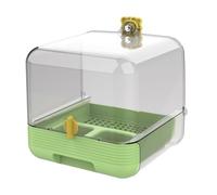 Parakeet Bath - Pull-out Parrot Feeder For Cage | Quick Cleaning Transparent Bathtub 2 In 1 Bowl | For Pet Inside Yard Indoor Garden Deck Bird Care