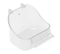 Parakeet Bathing Box - Transparent Bird Tub with Clip Hooks | Pet Avian Shower Station for Budgies, Conures, Quails, Lightweight Wash Chamber, Comfortable Cage Bathtub, Hygiene Bowl for Feathers Groom