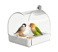 Parakeet Bird Bath Pull-Out External - Bird Cage Feeder Bath for Lovebirds | Bird Cage Feeder Bath for Lovebirds Canaries Budgies Java | Sparrows Cockatiels Finches Parakeet Bird Bath Pull-Out External