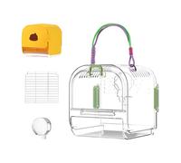 Parakeet Bird Cage, House with Easy Clean Pull out Tray, Portable Bird Supplies Nesting Home, Sturdy & Convenient Design, Ideal for Parakeets and Lovebirds, 7.2x7.2x6.69 Inches