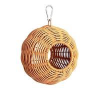 Parakeet Bird House | Cave Design | ABS Material | Parrot Nesting Box | Breeding Habitat | Natural Timber Construction | For Patio Garden Backyard Farmhouse Courtyard Trees Apartment