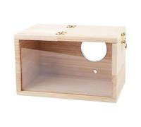 Parakeet Breeding Box - Wooden Horizontal Transparent Bird Nesting Box