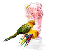 Parakeet Conures - Juguete giratorio - Juguetes de enriquecimiento para periquitos - Colorido enriquecimiento interactivo de jaula de pájaros para pájaros pequeños a medianos