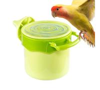 Parakeet Feeder Bowl, Cockatiel Feeding Dish, Non Slip Wide Base, 2.09x2.09x1.89 Inches, Precise Spill Resistant Design, Easy Clean, for Outdoor Deck Balcony Fence Use