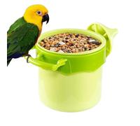 Parakeet Feeder, Cockatiel Bowl, No Deslizador Feeding Dish, Wide Base Accessory, Outdoor Ground Deck Balcony Fence Solution for Pet Bird Food and Water Placement 2.09x2.09x1.89 pulgadas