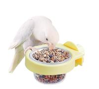 Parakeet Food Dish, Large Bird Feeding Cups, Chinchilla Cage Accessories, Secure Water Bowls with Clamp For African Greys, Conures, and Small Pet Hydration Needs