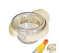 Parakeet Food Dish, Portable Feeding Cup, 3.39x2.87in Water Bowl with Clamp, Cage Accessory, Authentic Chinchilla Cage Accessories for African Greys and Conures
