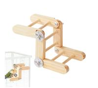 Parakeet Ladder - Aviary Steps, Rungs Winged Rungs for Hammock Conure Playground, Feathered Climber with Natural Wooden Adjustable Chewing Games, Perch Rails for Outdoor Indoor Window Balconies Garden
