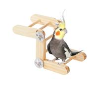 Parakeet Ladder | Wooden Adjustable Chewing Climbing Toy | Natural Wood Bird Ladder Training Game Playground Accessory | Hammock Conure Outdoor Indoor Patio Window Balcony Garden Yard