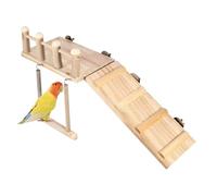 Parakeet Play Ladder - Bird Cage Toy Swing, Lovebird Training Branch, Wooden Perch for Macaw Cockatiel Parrot, Climbing and | Construcción robusta con bordes lisos Safe Fun Active Entertainment