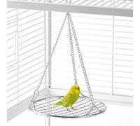 Parakeet Swing, Removable Bird Hammock, Cooling Grid Design Rest Bed, Stainless Steel Playground Accessory, Chew-Proof and Rust-Resistant, Cockatiel, Finch, Pet Store, Balcony Use