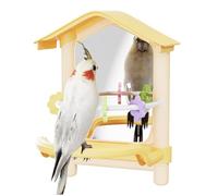 Parakeet Toys, Bird Mirror, Chewing Playground Set, Colorful Pet Accessories for Outdoor Use, Yard, Garden, Patio, Balcony, Window, Chicken Coop, Hammock Fun 6,46 x 5,91 x 8,15 pulgadas