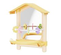 Parakeet Toys - Bird Mirror Decoration | Pet Supplies For Chewing Playground | 16.4x15x20.7cm, Acrylic ABS, 250g, For Indoor Outdoor Yard Garden Patio Courtyard Balconies Window Chicken