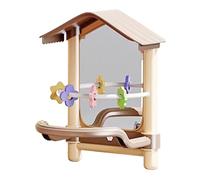 Parakeet Toys, Bird Mirror Decoration Set, Fun Pet Accessories for Chewing and Climbing Enrichment, Interactive Playground Supplies for Indoor Cages, Outdoor Yard, Garden Patio, Courtyard