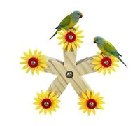 Parakeet Toys Cage - Wooden Rotating Wheel Fun, Enrichment Play Comfort, Perch Parrot Aid Balance, Bird Activity Tool Support, Aviary Category Styling, Boredom Relief Toys for Cockatiel Lovebird