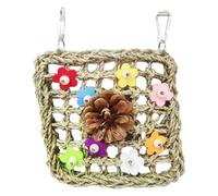 Parakeet Toys Set, Natural Colorful Bird, 9.06x7.09in Portable Small Animals, Playground Standing Climbing, Foraging Training Accessories for Cage and Outdoor Aviary